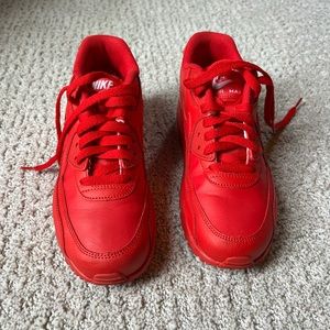 Nike red Air Max 90, 6 youth/7.5 women’s